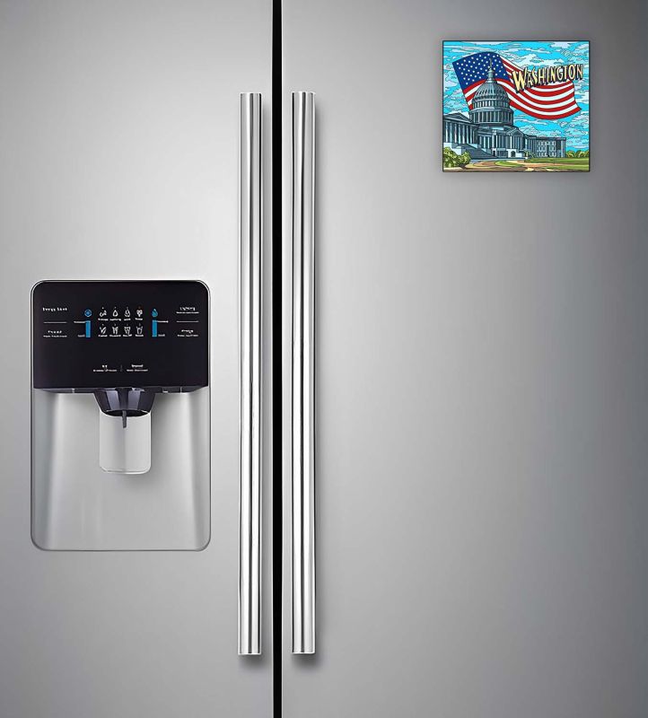 Washington Country Wooden Fridge Magnet Sticker Refrigerator Door, Home & Kitchen Decor Accessories Travel Souvenir Stylish Gift Item